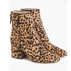 NEW! J Crew Sadie ankle boots in leopard calf hair - Size 7